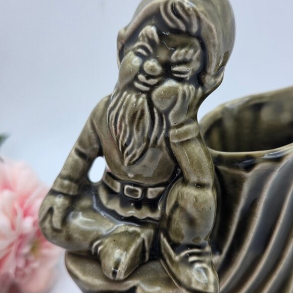 Vintage 1960s Knock Pottery Leprechaun Candle Holder MCM Made In Ireland - Picture 2 of 13